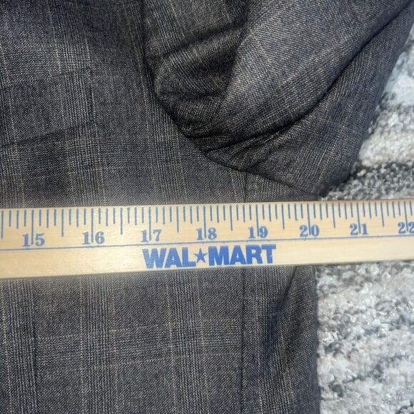 Jos. A. Bank Signature Blazer Men 40R  Gray Brown Windowpane Plaid Wool Jacket - Picture 12 of 16